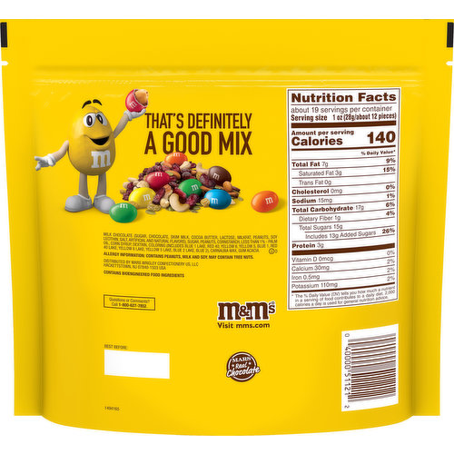 peanut m&ms nutrition