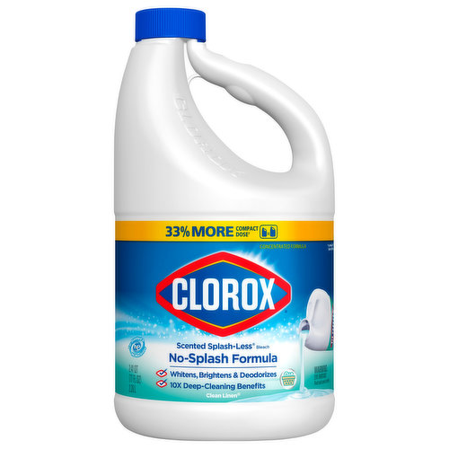 Clorox Bleach, Scented Splash-Less, Clean Linen