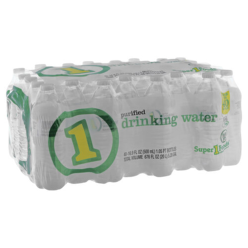 Super 1 Foods Drinking Water, Purified, Super Pack