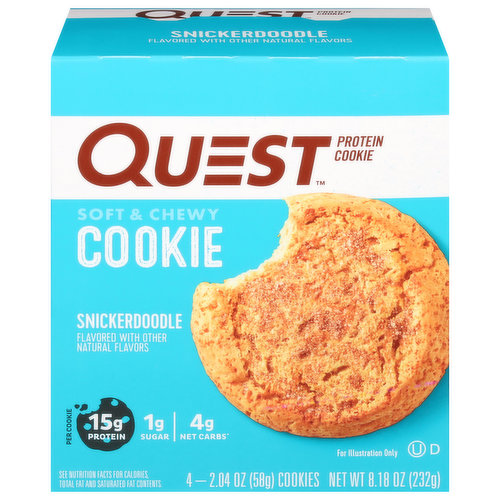 Quest Protein Cookie, Snickerdoodle, Soft & Chewy