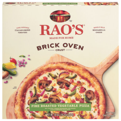 Rao's Pizza, Brick Oven Crust, Fire Roasted, Vegetable