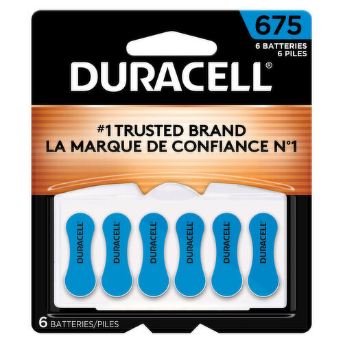 Duracell Batteries, Zinc Air, 675, 6 Pack