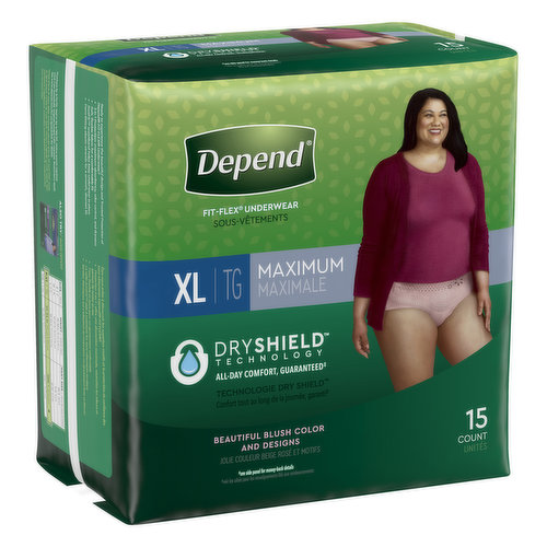 Depend Underwear, Maximum, Extra Large - Brookshire's