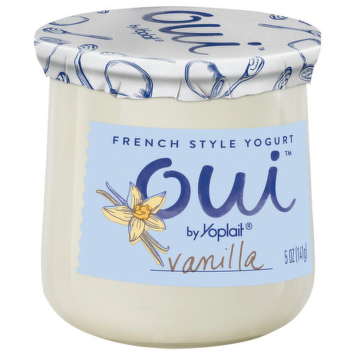 Oui by Yoplait French Style Peach Whole Milk Yogurt, 5 OZ Jar