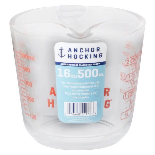 Anchor Hocking Measuring Cup, 16 oz