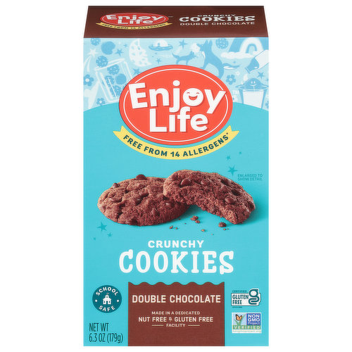 Enjoy Life Cookies, Double Chocolate, Crunchy