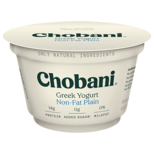 Chobani Yogurt, Non-Fat, Greek,  Plain