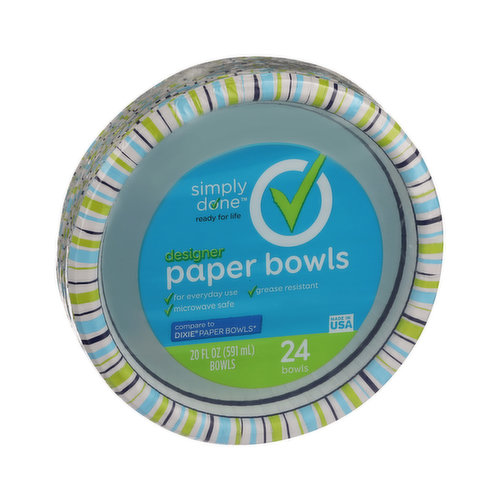 Simply Done Paper Bowls, Designer
