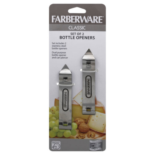 Farberware Stainless Steel Bottle Openers (2 Count) - Tiger Island Hardware