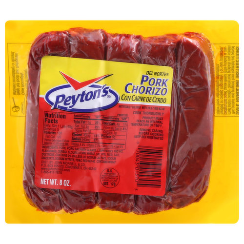 Peyton's Pork Chorizo, Del Norte