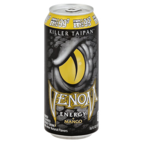 Venom Energy Drink, Killer Taipan, Mango Flavored