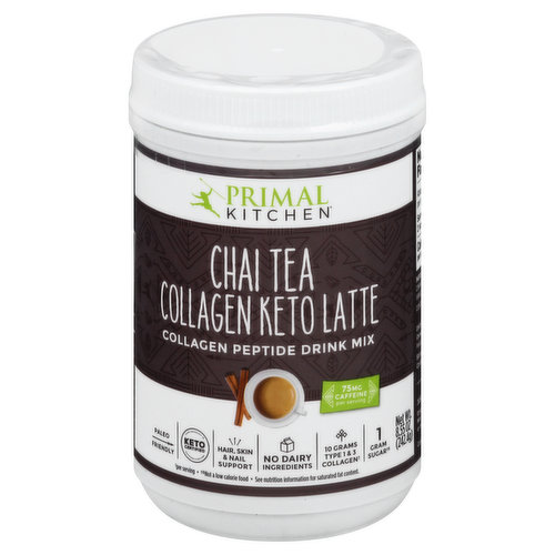 Primal Kitchen Collagen Keto Latte Drink Mix, Chai Tea