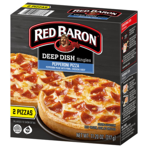 Red Baron Pizzas Pepperoni Deep Dish