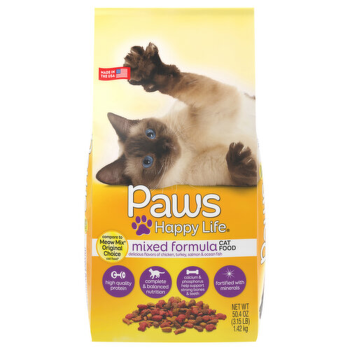 Paws Happy Life Cat Food, Mixed Formula