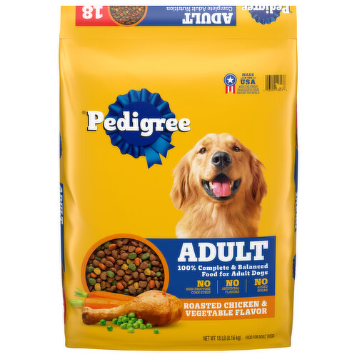 Pedigree Food for Dogs, Complete Nutrition, Roasted Chicken, Rice & Vegetable Flavor, Adult