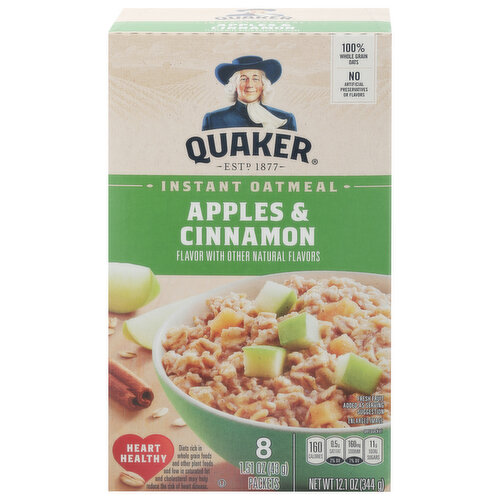 Quaker Oatmeal, Apples & Cinnamon, Instant