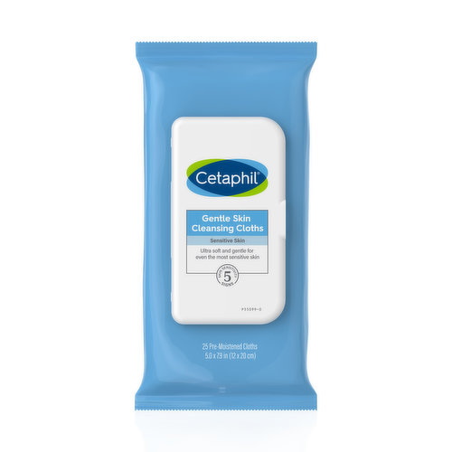Cetaphil Gentle Skin Cleansing Cloths Leaves Skin Feeling Fresh and Clean. We've taken our best-selling product and made it even more convenient for your busy lifestyle. Pre-moistened cleansing cloths are ultra-soft and gentle for even the most sensitive skin. Thoroughly removes dirt and make-up without irritation, so your skin will be left feeling clean, refreshed and balanced after one use.