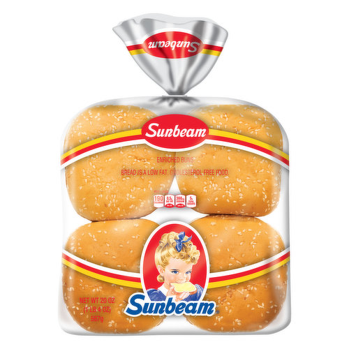 History of Sunbeam Bread: Probably no other brand in America has the personality and appeal of Little Miss Sunbeam. For more than 50 years, the image of this sweet girl has been synonymous with fresh, quality baked foods. In the early 1940's, quality bakers of America (QBA), a cooperative of independent bakers, commissioned artist Ellen Segner to create an image of a little girl of a trademark that could be used by its member bakeries. One day, while in New York's Washington Square Park, Ms. Segner saw a pretty, blonde-haired girl playing. She made a sketch of the girl and from this sketch created the image of Little Miss Sunbeam. No one knows the name of the little girl that first inspired Ms. Segner. Little Miss Sunbeam made her debut in the fall of 1942, appearing in the packaging in the Philadelphia area. She was an overnight success. In 1944, Flower Bakeries became the sixth bakery in the country to use the Little Miss Sunbeam brand. During the 1950's QBA bakeries around the country held Little Miss Sunbeam look-alike contests. The girls who won these regional contests went on to compete at a national level. Today, Little Miss Sunbeam is one of the most well-recognized bread brands in the country. Flower Bakeries is proud to bring you charming Little Miss Sunbeam and her delicious, wholesome Sunbeam products.