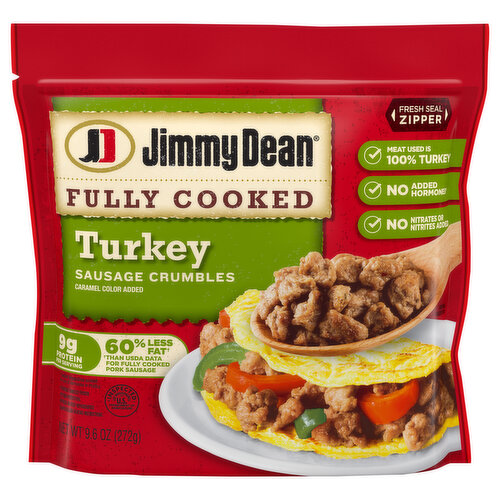 Jimmy Dean Sausage Crumbles, Turkey, Fully Cooked