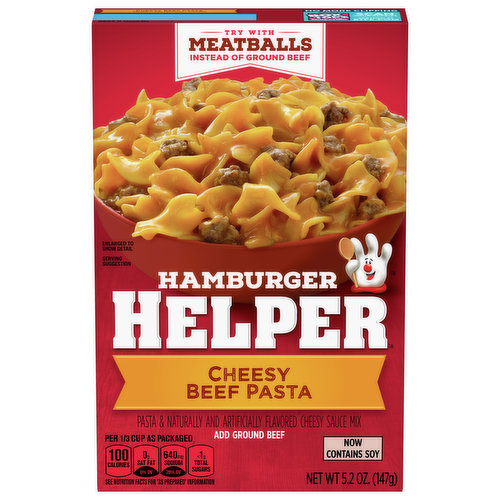 Hamburger Helper Pasta & Sauce Mix, Cheesy Beef