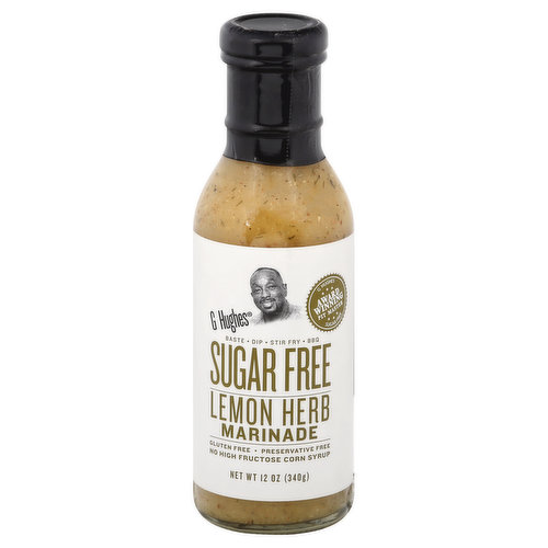 G Hughes Marinade, Sugar Free, Lemon Herb
