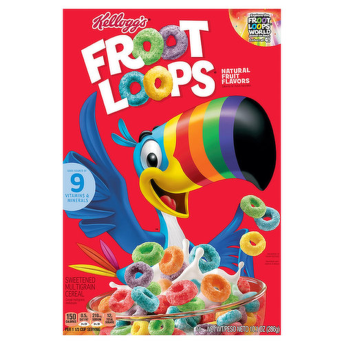 Froot Loops Cereal, Natural Fruit Flavors, Large Size