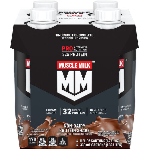 Muscle Milk Protein Shake, Non-Dairy, Knockout Chocolate