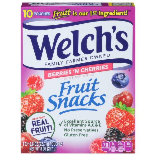 Welch's Fruit Snacks, Berries 'N Cherries