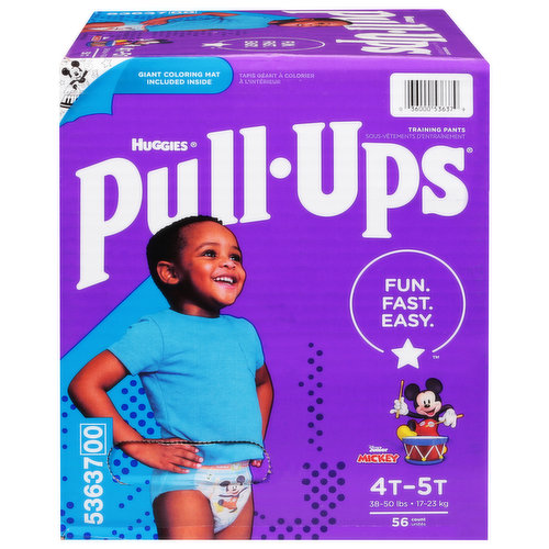 Pull-Ups Girls' Potty Training Pants, 4T-5T (38-50 lbs), 56 Count