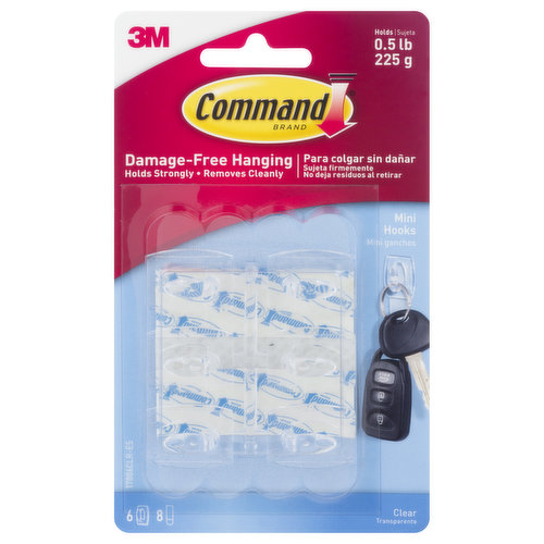 Command Hooks, Clear, Mini - Brookshire's