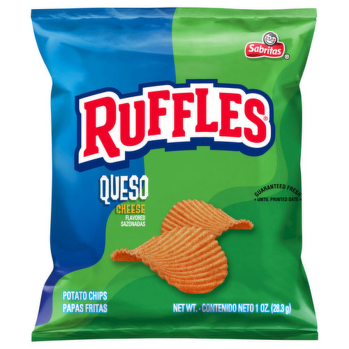 Ruffles Potato Chips, Queso Cheese Flavored