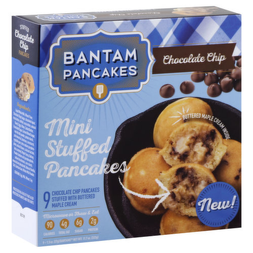 Bantam Pancakes Stuffed Pancakes, Mini, Chocolate Chip