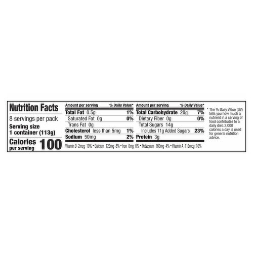 yoplait yogurt nutrition facts