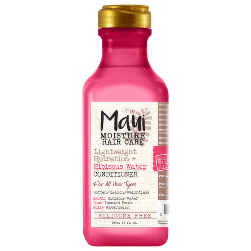 Maui Moisture Conditioner, Lightweight Hydration + Hibiscus Water