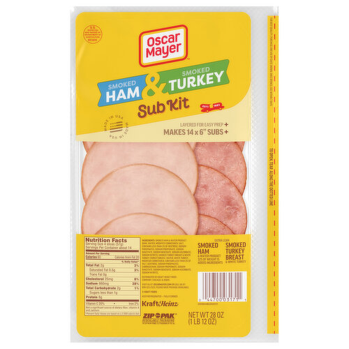 Oscar Mayer Ham & Turkey, Smoked, Sub Kit