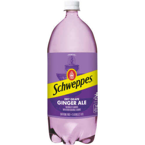 Schweppes Ginger Ale, Caffeine Free, Dry Grape