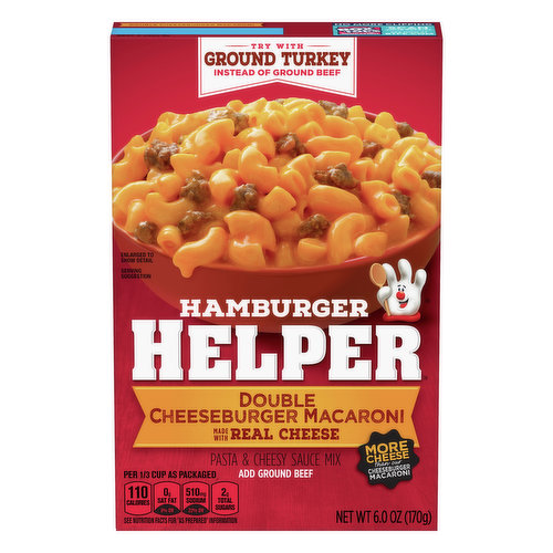 Hamburger Helper Pasta & Cheesy Sauce Mix, Double Cheeseburger Macaroni