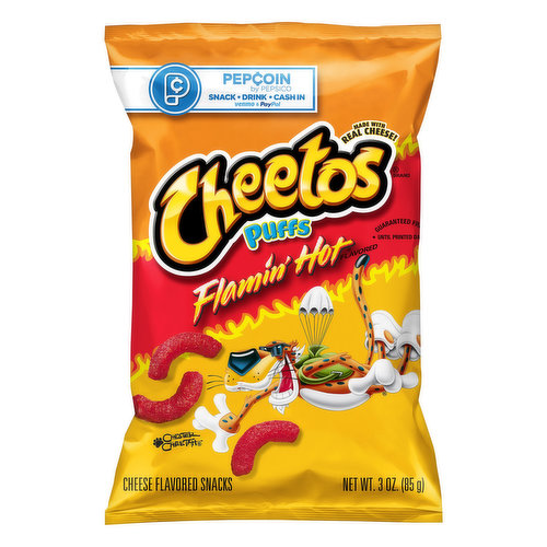 Cheetos Cheese Snacks, Flamin' Hot, Puffs