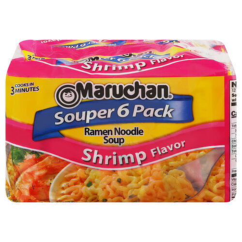 Nissin Ramen Noodle Soup, Shrimp Flavor 3 Oz, Asian Soups & Ramen