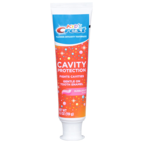 Kid's Crest Toothpaste, Bubblegum Flavor, Cavity Protection