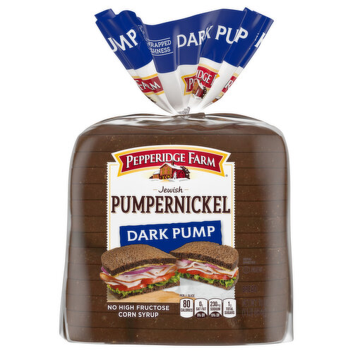 Pepperidge Farm Bread, Pumpernickel, Jewish, Dark Pump