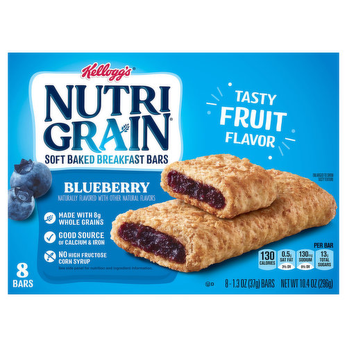 Nutri-Grain Breakfast Bars, Soft Baked, Blueberry