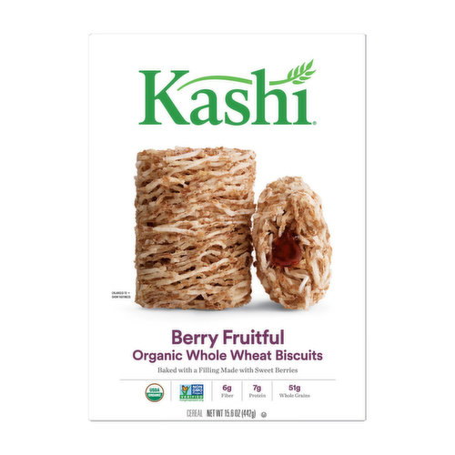 Kashi Organic Whole Wheat Biscuits, Berry Fruitful