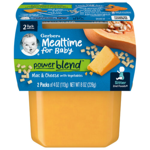 Mac & Cheese with Vegetables, Power Blend, 2 Pack