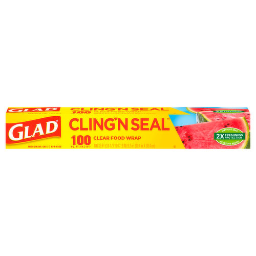 Glad Press'n Seal Plastic Food Wrap - 100 Square Foot Roll ( 3 count )