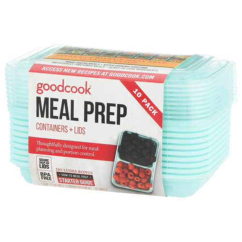 GoodCook® Meal Prep Food Storage Containers - Red, 10 ct - Mariano's