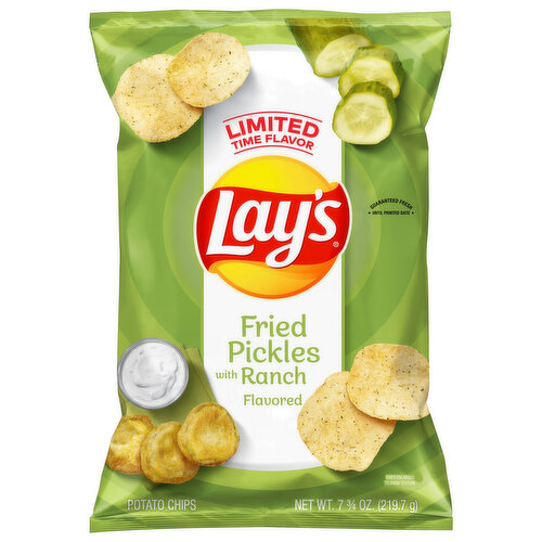 Lay's Potato Chips, Fried Pickles with Ranch Flavored