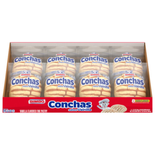 Bimbo Conchas, Vanilla, 8 Single Packs