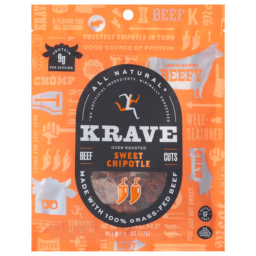 Krave Beef Cuts, Sweet Chipotle, Oven Roasted