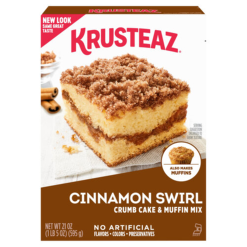 Krusteaz Crumb Cake & Muffin Mix, Cinnamon Swirl